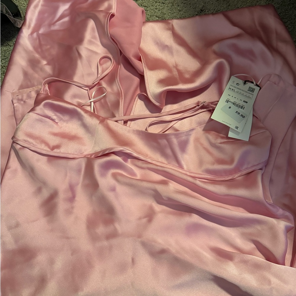 NWT pink Zara maxi dress